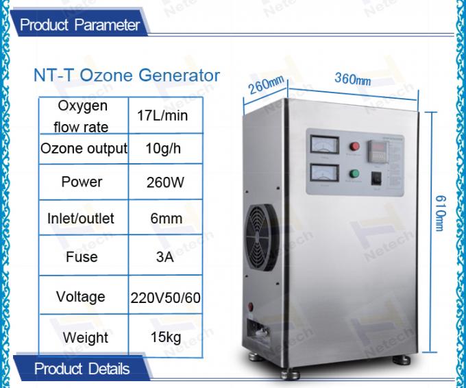 Equipo industrial del ozono del tratamiento de aguas 220V del generador del ozono del aire limpio de la refrigeración por aire