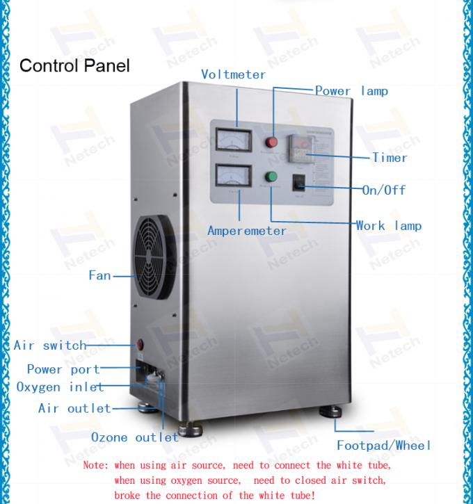 tratamiento limpio/de aguas Steelindustrial del ozono de 220V de la máquina del aire inoxidable del generador 2-20G